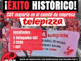 Gran éxito de CGT (SACH) en las elecciones sindicales en Telepizza Zaragoza